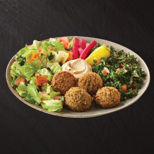falafal and salad plate